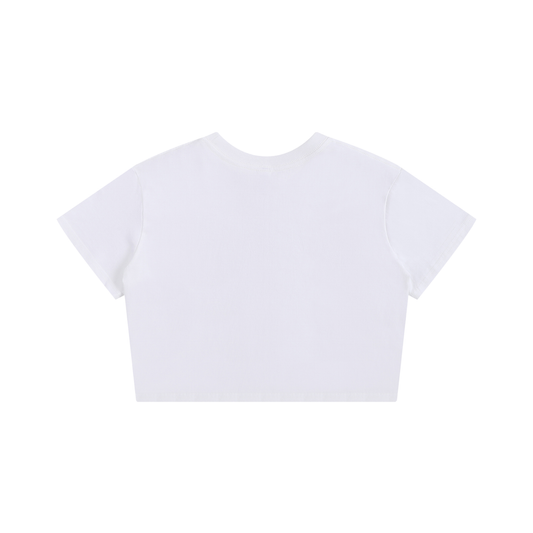 BODIED Seamless Crop Tee (White)
