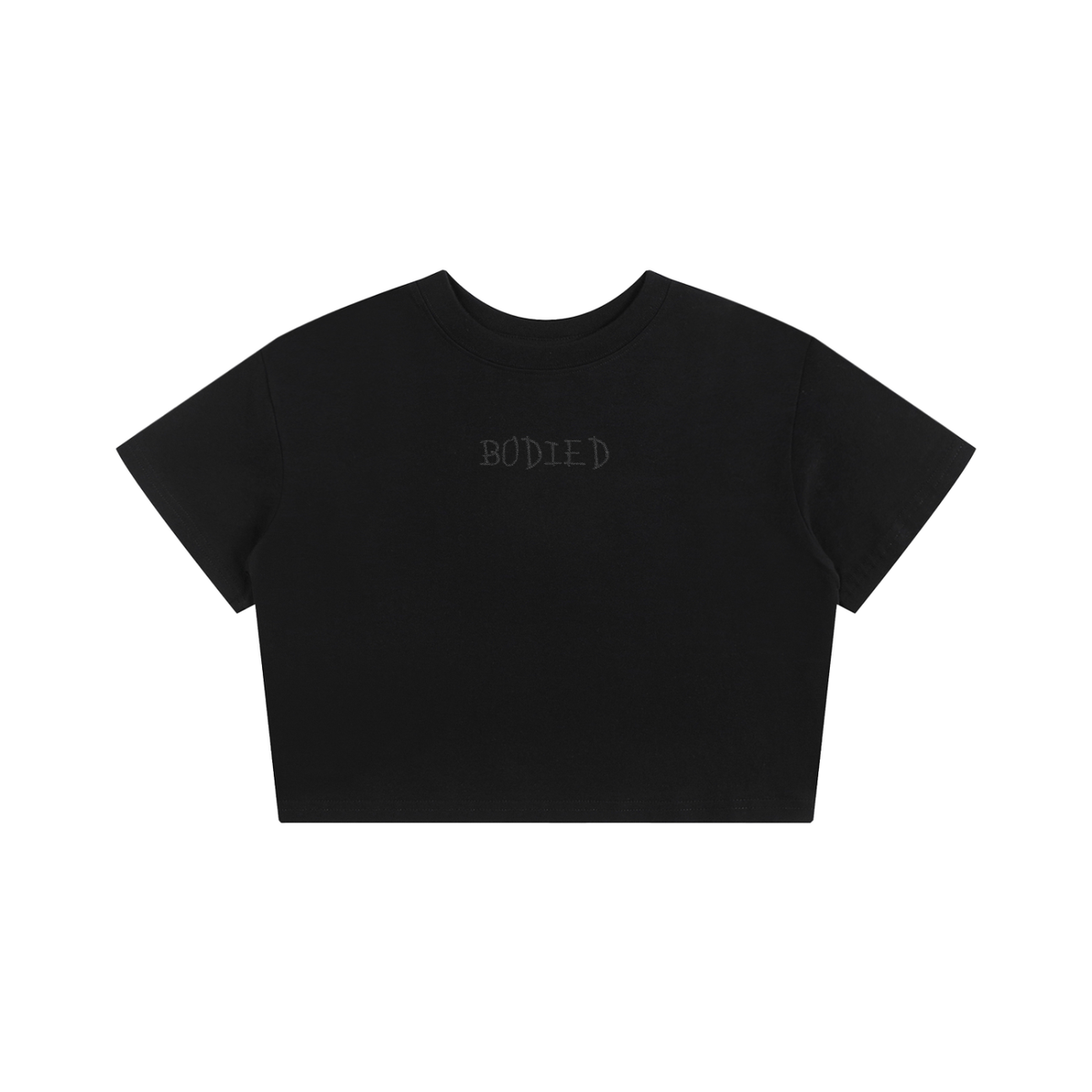 BODIED Seamless Crop Tee (Black)