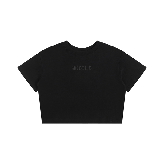 BODIED Seamless Crop Tee (Black)